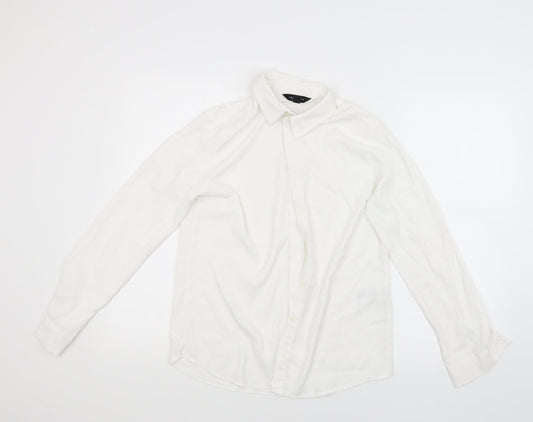 New Look Womens White   Basic Button-Up Size 8