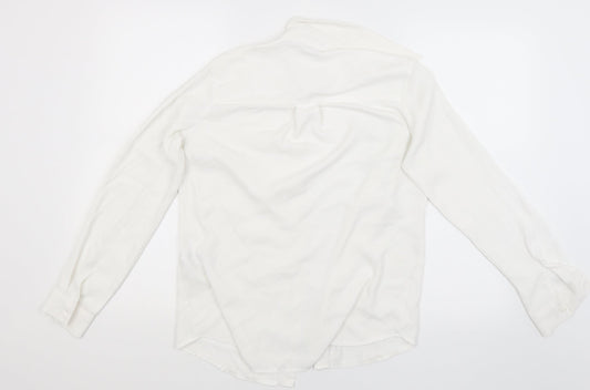 New Look Womens White   Basic Button-Up Size 8