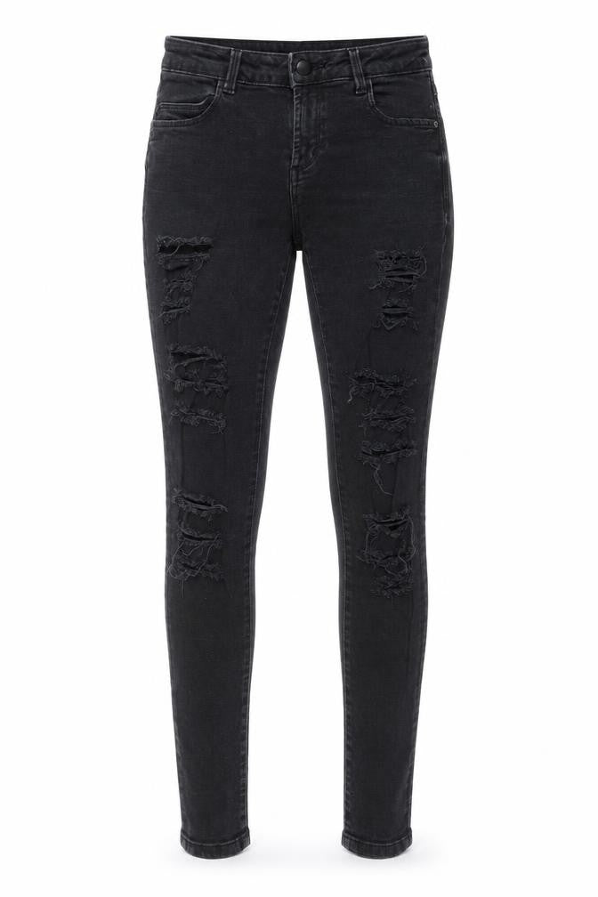 Denim & Co. Womens Black  Denim Skinny Jeans Size 6 L29 in
