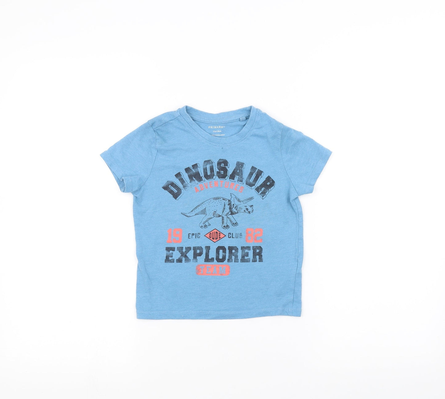 Primark Boys Blue   Basic T-Shirt Size 2-3 Years