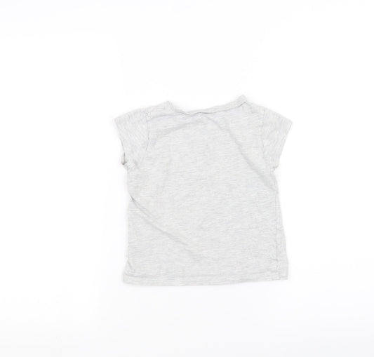 George Girls Grey   Basic T-Shirt Size 4-5 Years