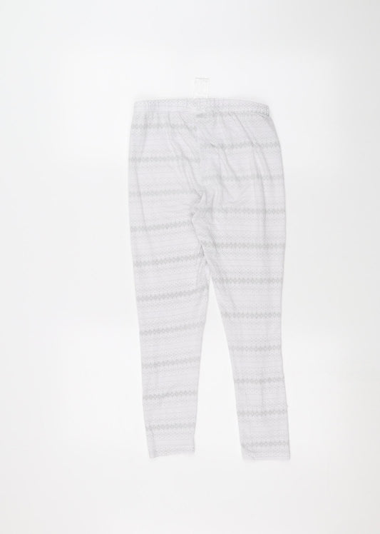 Preworn Girls White   Sweatpants Trousers Size M