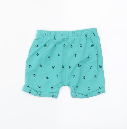 Preworn Boys Green   Cropped Trousers Size 3-6 Months