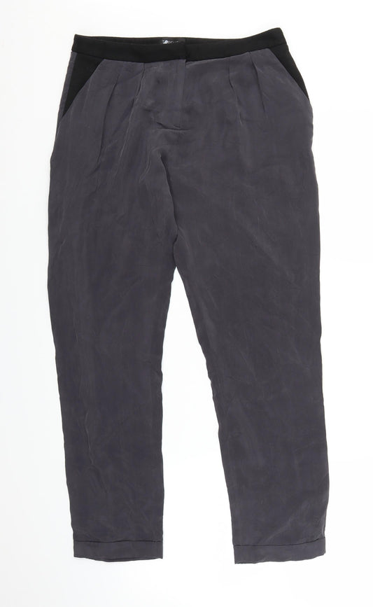Topshop Womens Grey   Trousers  Size 12 L27 in
