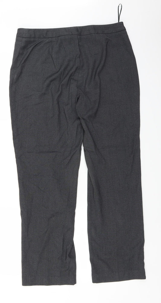 Papaya Womens Grey   Trousers  Size 14 L28 in