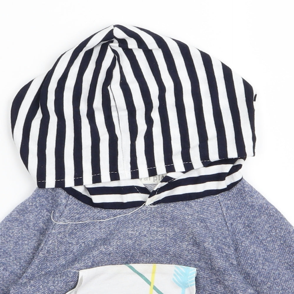 Preworn Boys Blue   Pullover Hoodie Size 3 Years