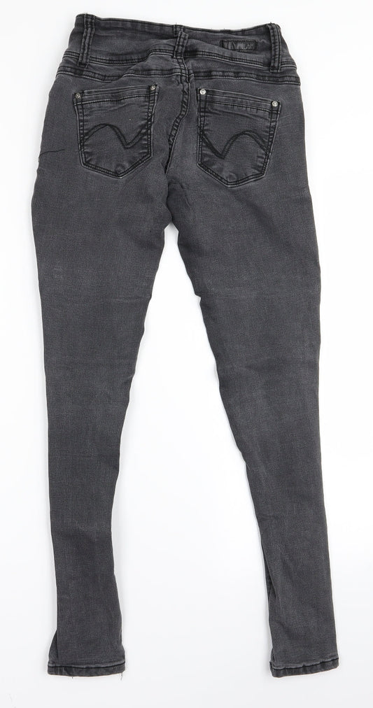 ZANKU Womens Grey   Skinny Jeans Size S L28 in