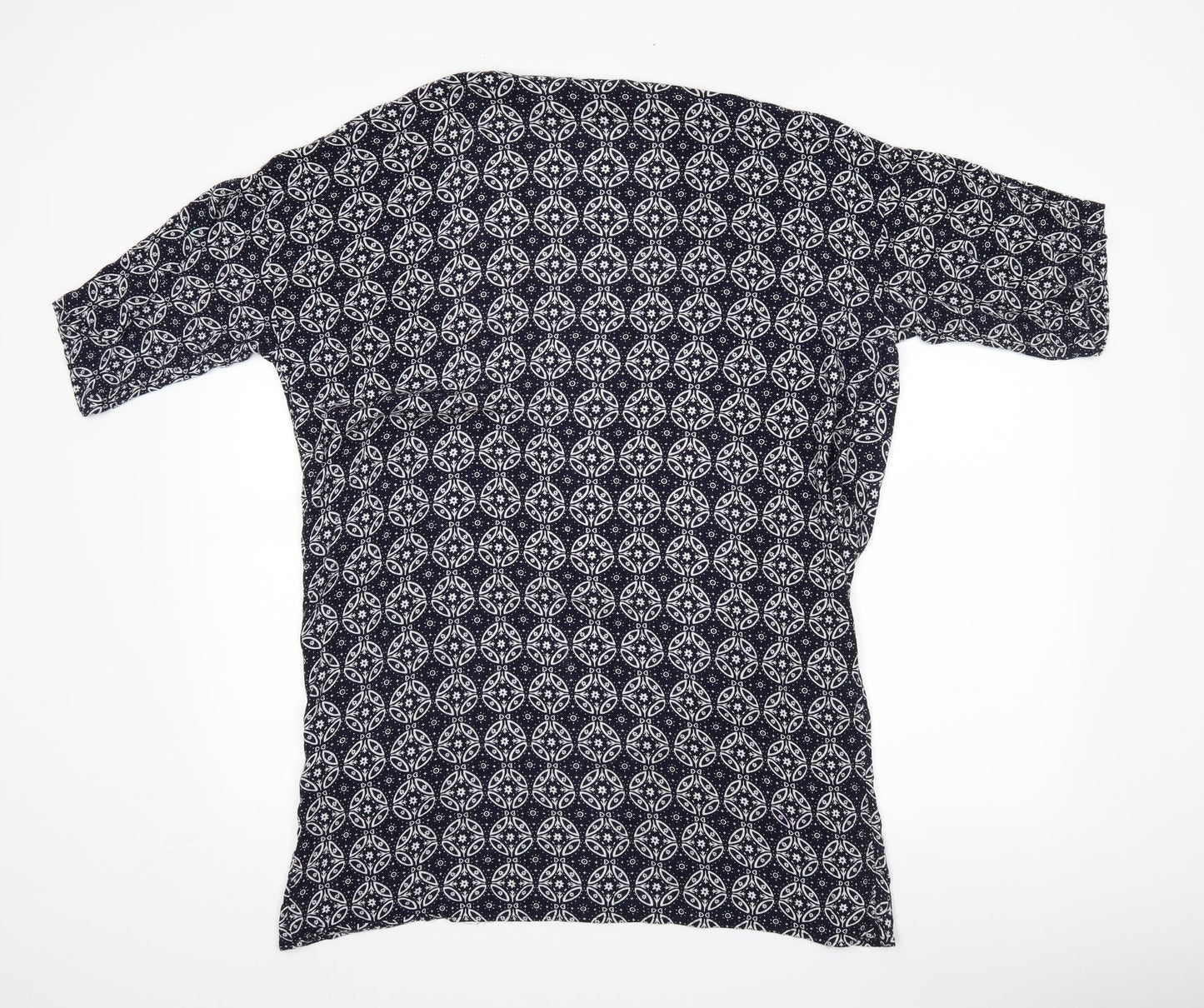 Divided Womens Blue Geometric  Basic Blouse One Size