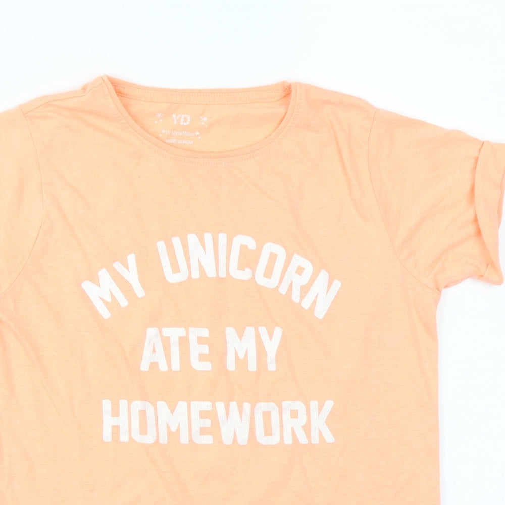 YD Girls Orange   Basic  Size 11-12 Years