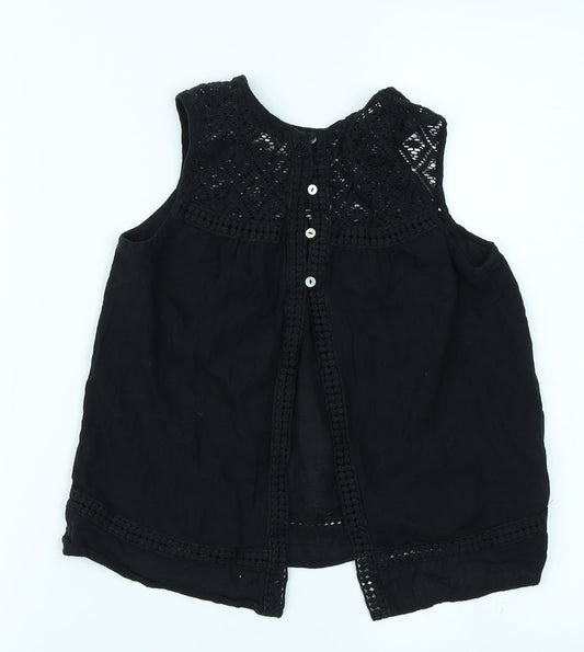 MNG Kids Girls Black   Basic T-Shirt Size 9-10 Years