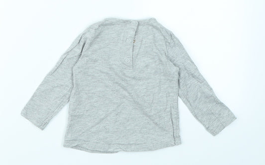 RR Boys Grey   Basic T-Shirt Size 12 Months