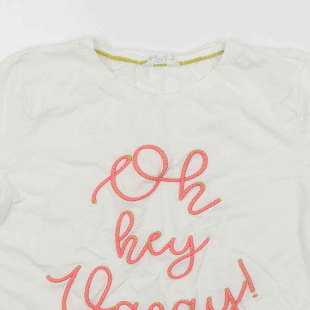 FALMER Womens White Colourblock  Basic T-Shirt Size 14