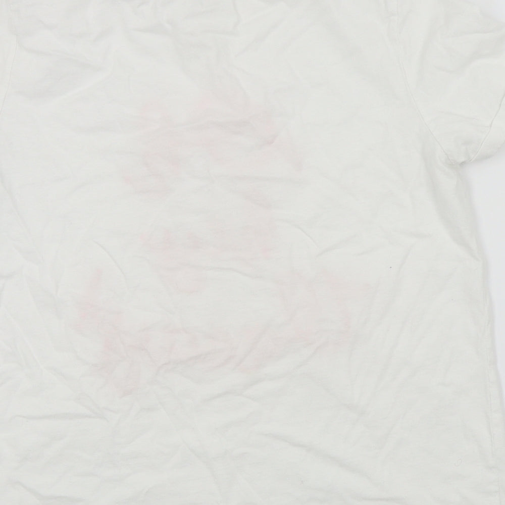 FALMER Womens White Colourblock  Basic T-Shirt Size 14