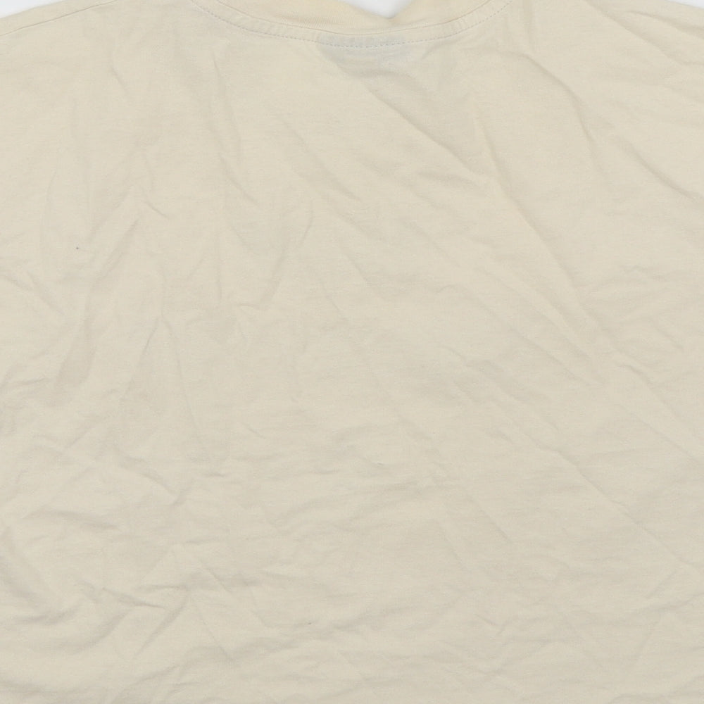 Topshop Womens Beige Colourblock  Basic T-Shirt Size 8