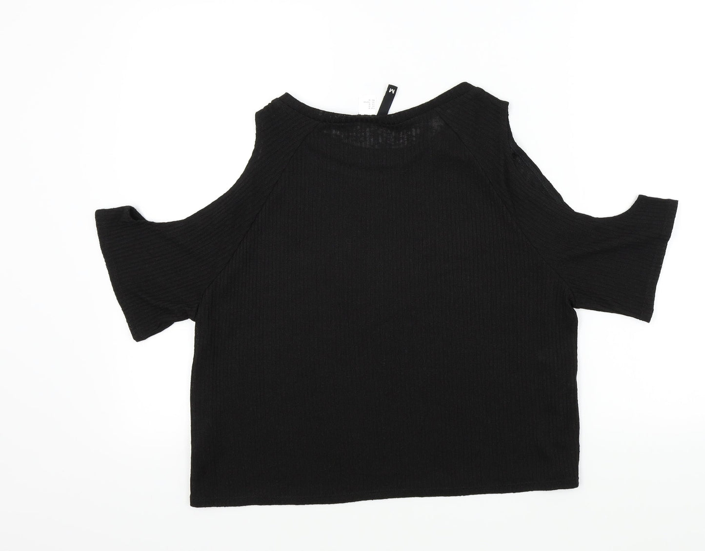 H&M Womens Black Colourblock  Basic T-Shirt Size M