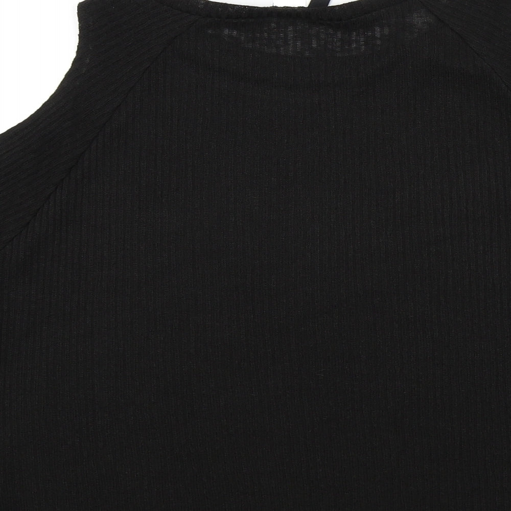 H&M Womens Black Colourblock  Basic T-Shirt Size M