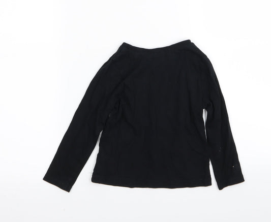 Asda George Boys Black   Basic T-Shirt Size 2-3 Years