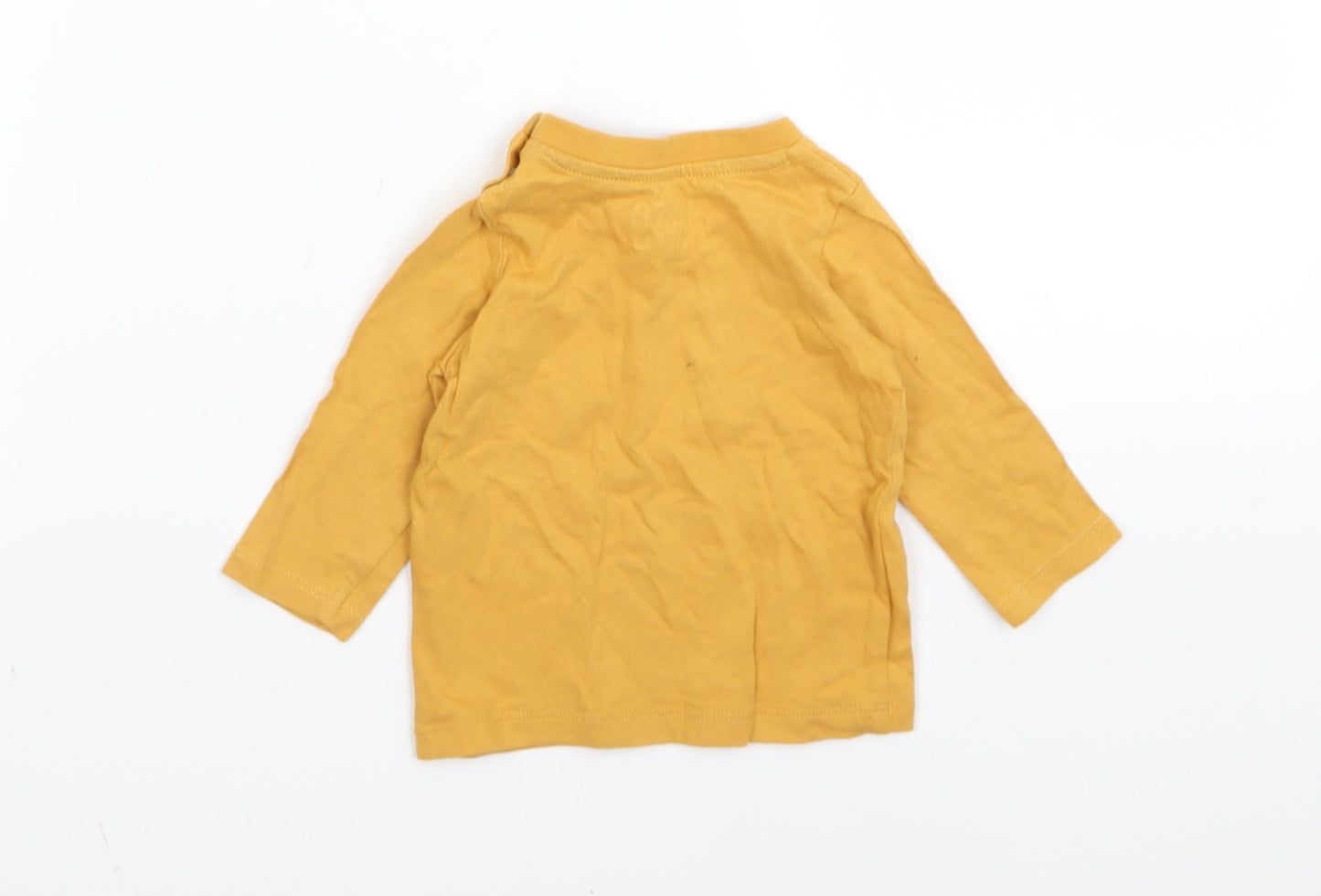F&F Boys Yellow   Basic T-Shirt Size 0-3 Months