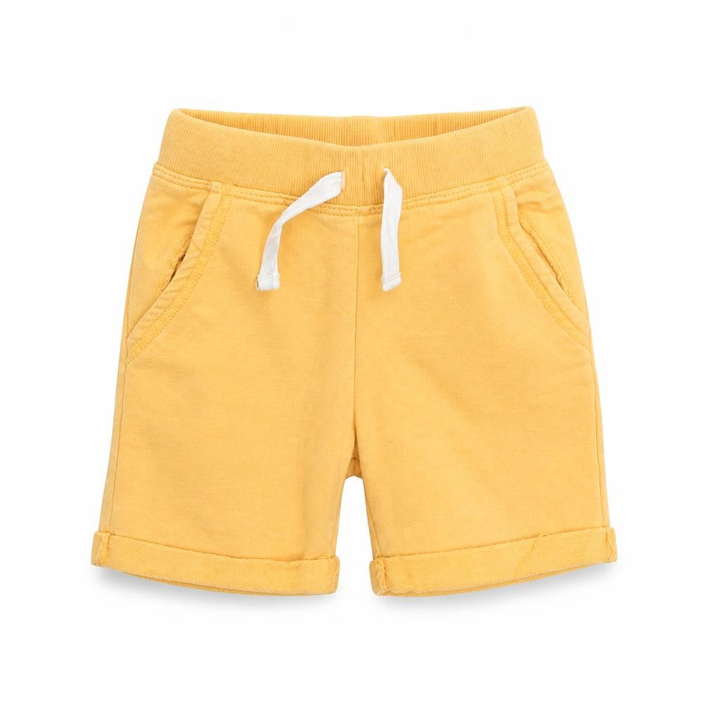 Front view of Preworn boys’ orange capri trousers, size 12-18, months - shorts