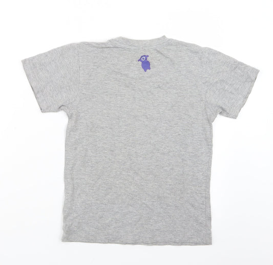 Mountain Life Boys Grey   Basic T-Shirt Size 7-8 Years