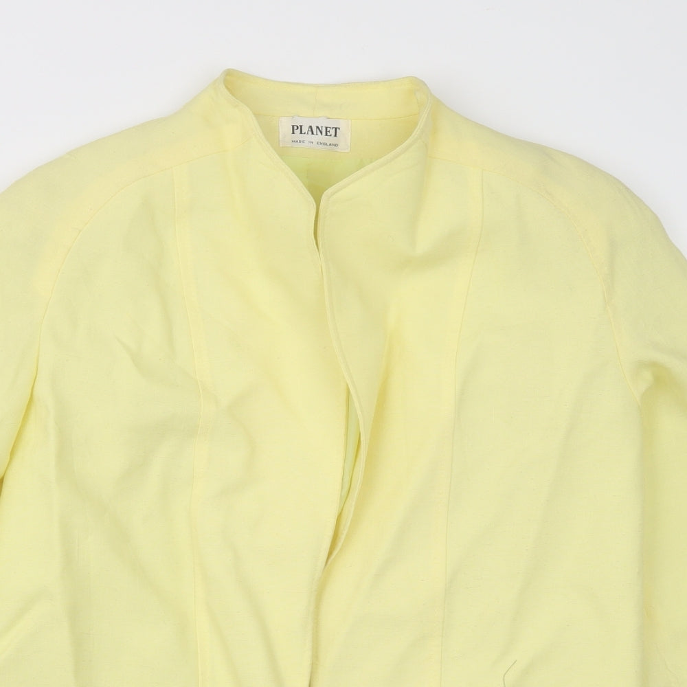 Planet  Womens Yellow   Jacket Blazer Size 12