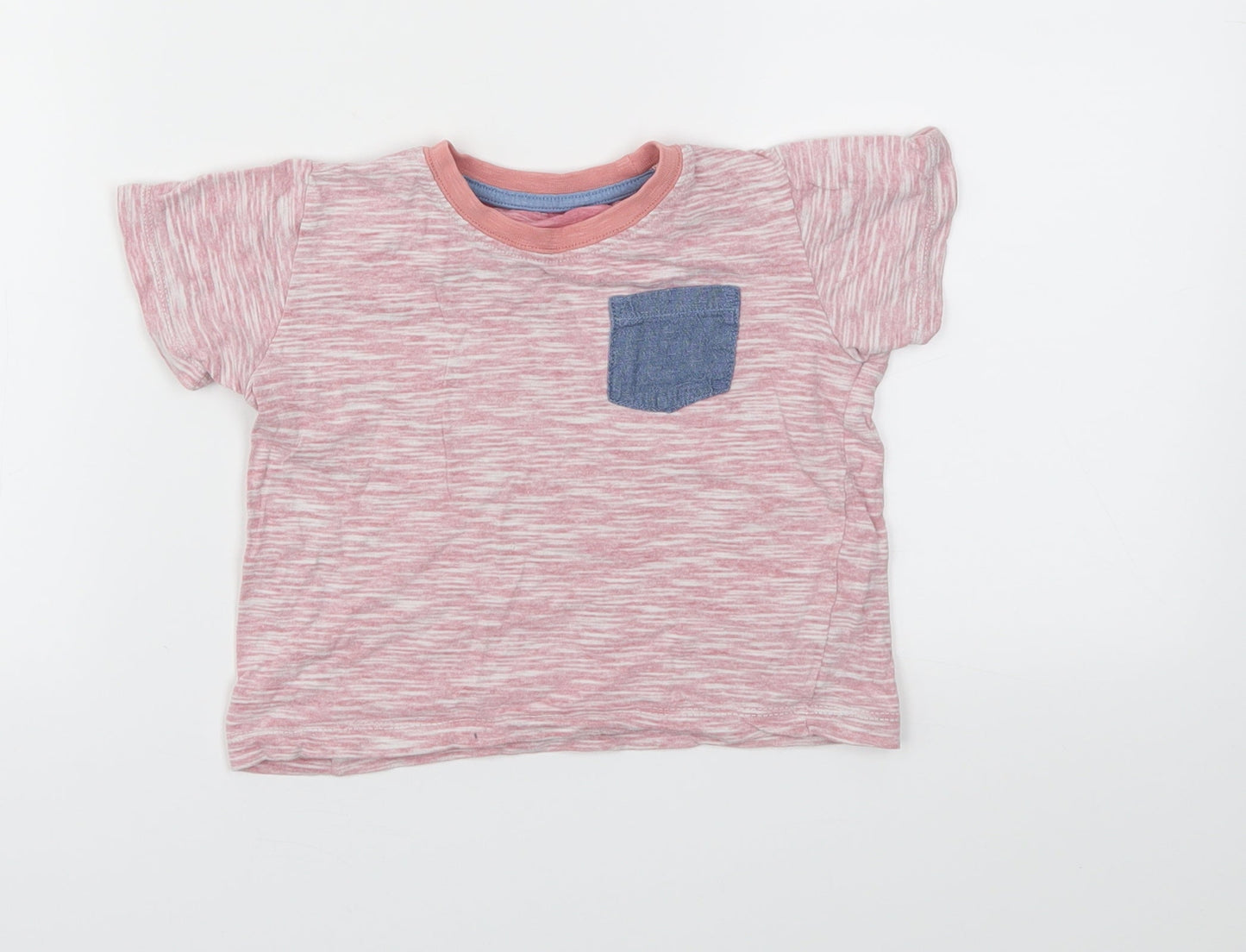 Matalan Boys Pink   Basic T-Shirt Size 18-24 Months