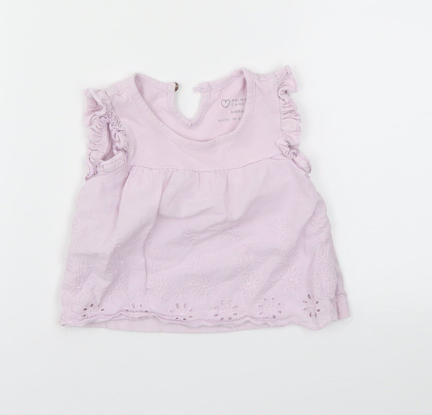 Primark Girls Purple   Basic T-Shirt Size 3-6 Months