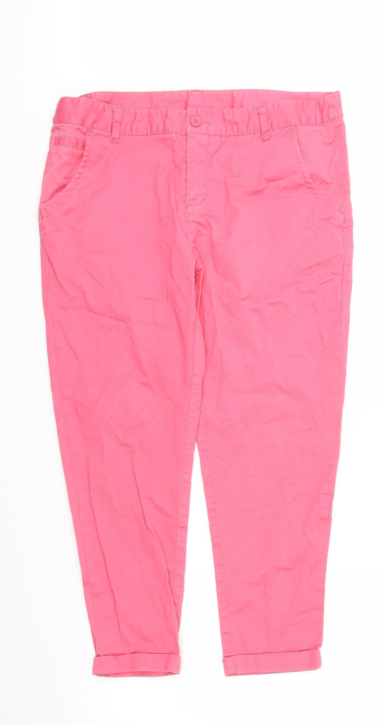 Preworn Womens Pink   Trousers  Size 18 L25 in