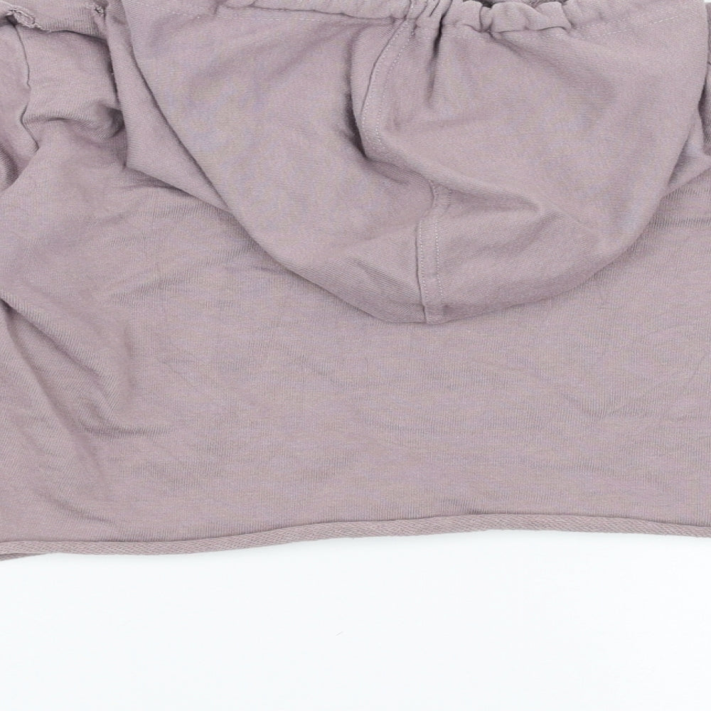 Primark Womens Purple   Pullover Hoodie Size 6  - cropped distressed