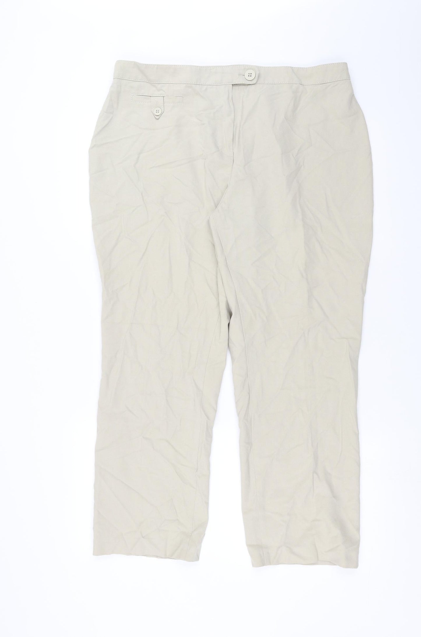 Preworn Womens Beige   Trousers  Size 36 in L26 in