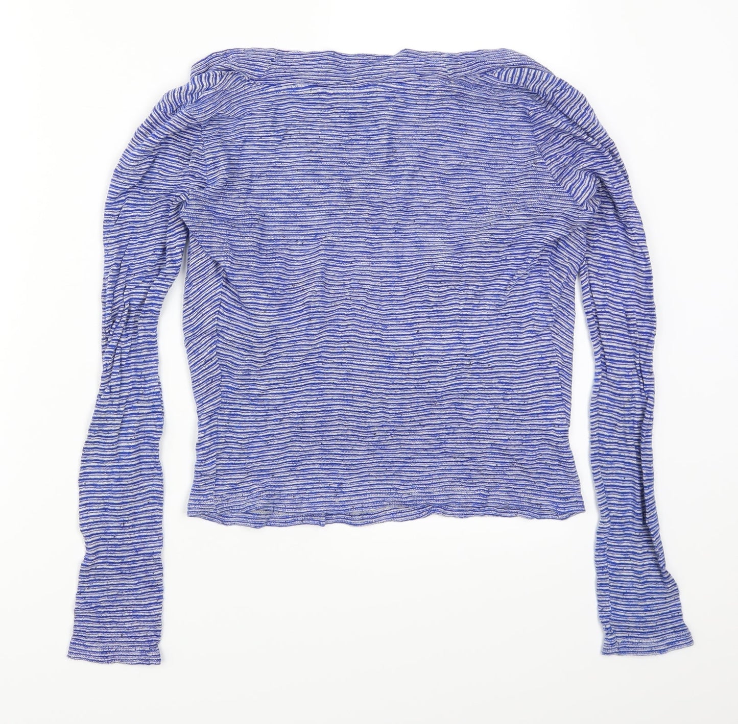 Only Womens Blue Striped  Basic T-Shirt Size S