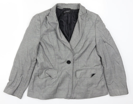Planet Womens Grey   Jacket Suit Jacket Size 14