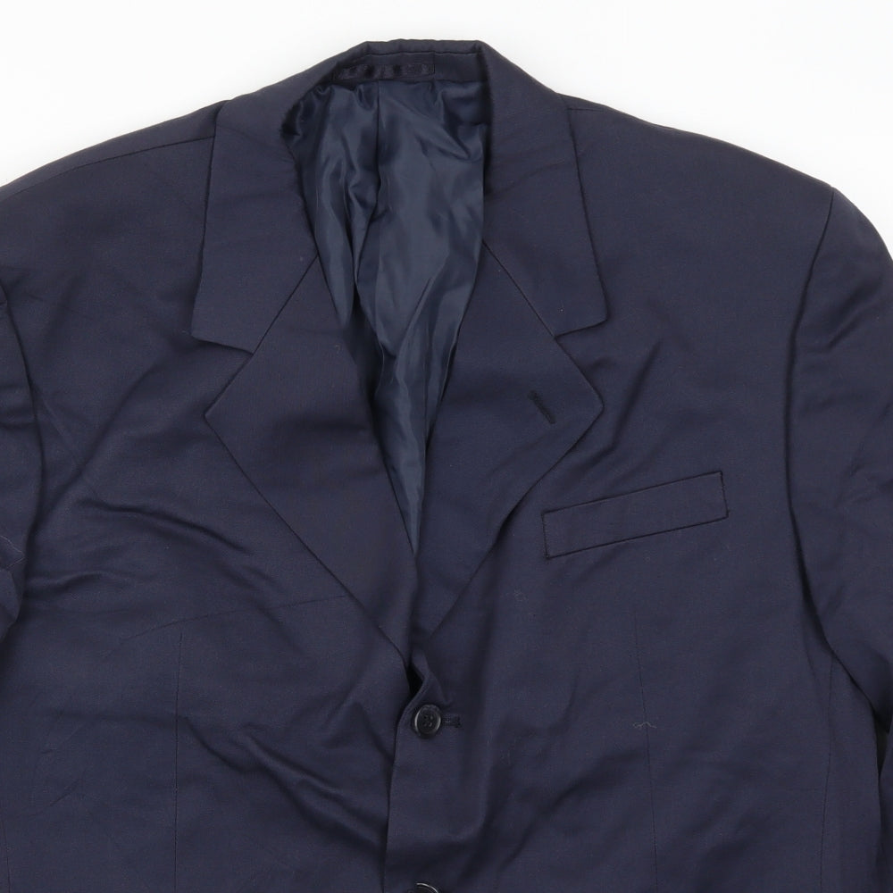 Essentials Mens Blue   Jacket Suit Jacket Size 44