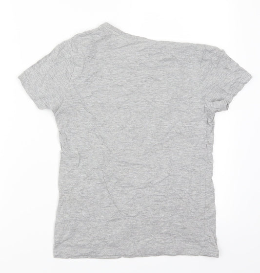 Primark Boys Grey   Basic T-Shirt Size 10-11 Years  - NYC Brooklyn Skull