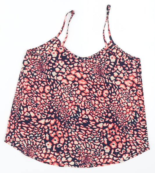 Topshop Womens Pink Animal Print  Basic Tank Size 4