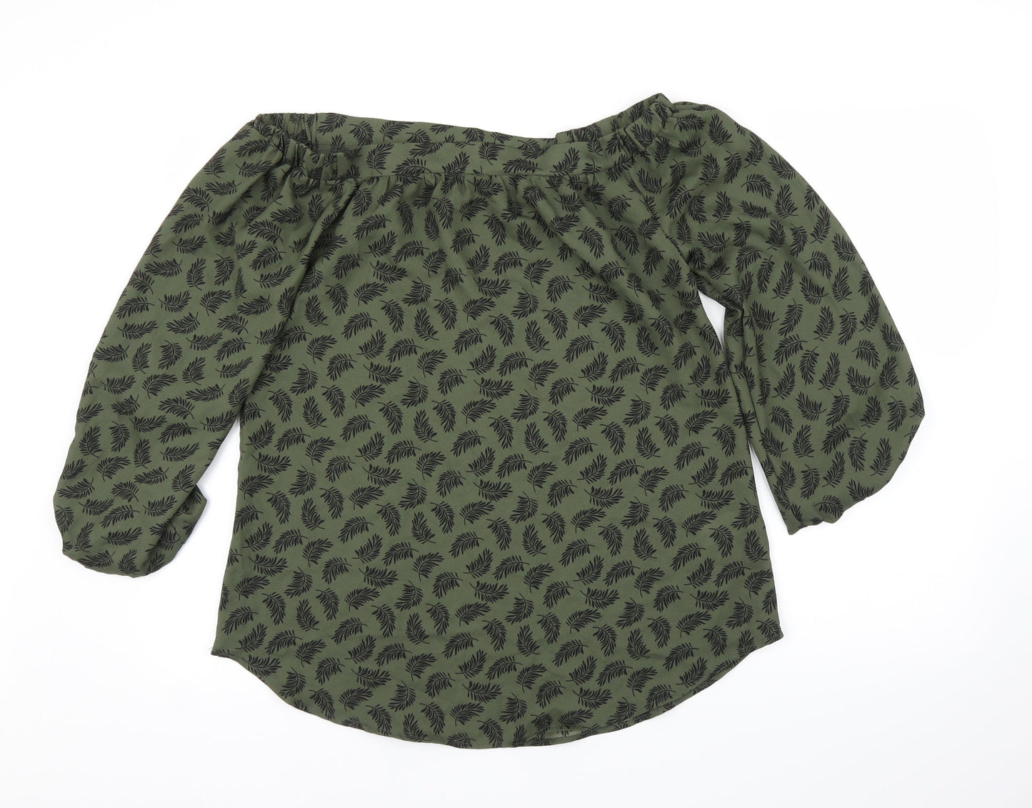 Pep&Co Womens Green Floral  Basic Blouse Size 8