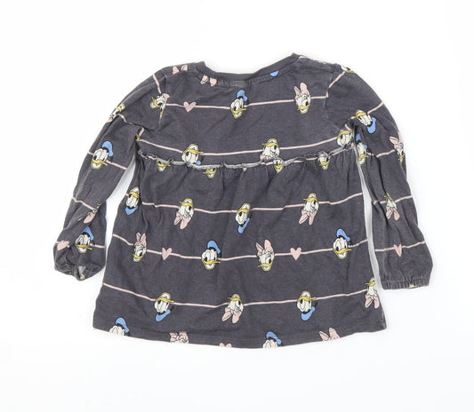 George Girls Grey   Tunic T-Shirt Size 2-3 Years  - Disney