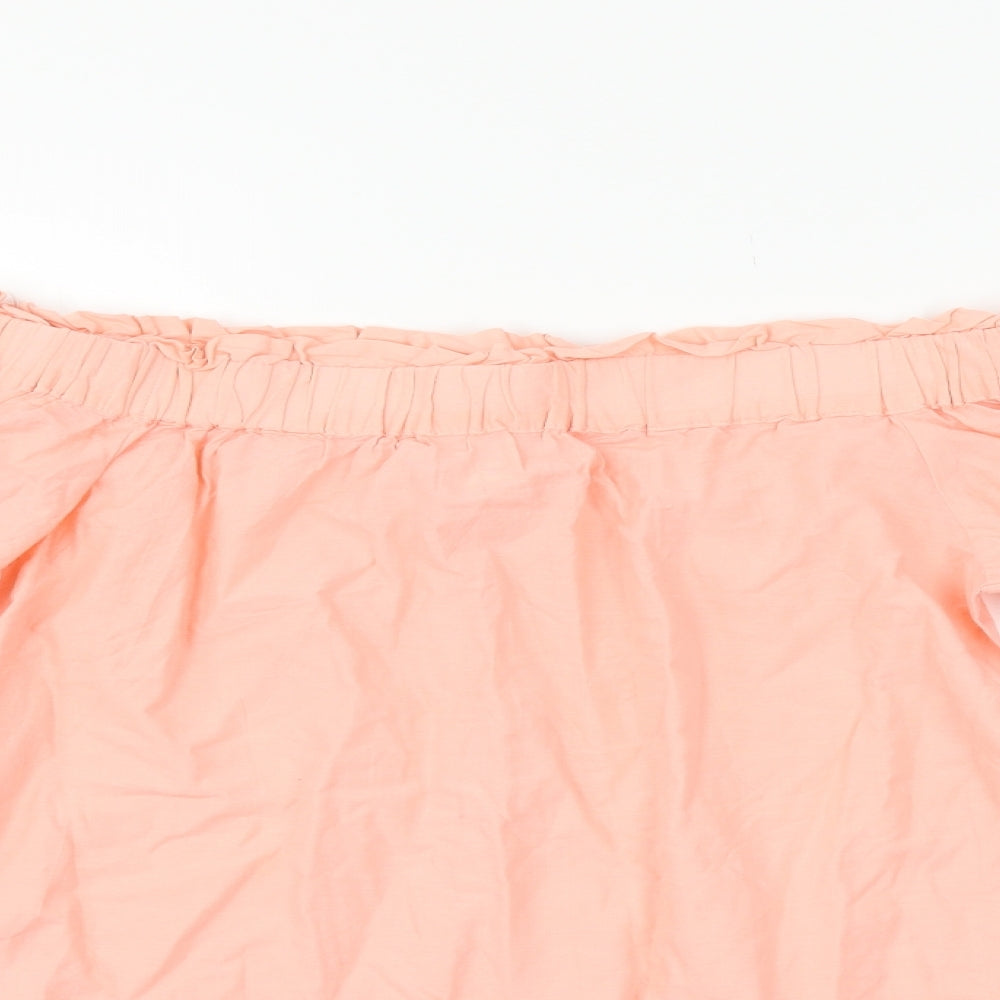 H&M Womens Orange   Basic Blouse Size 6