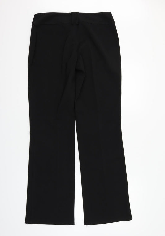 Preworn Womens Black   Trousers  Size 12 L31 in