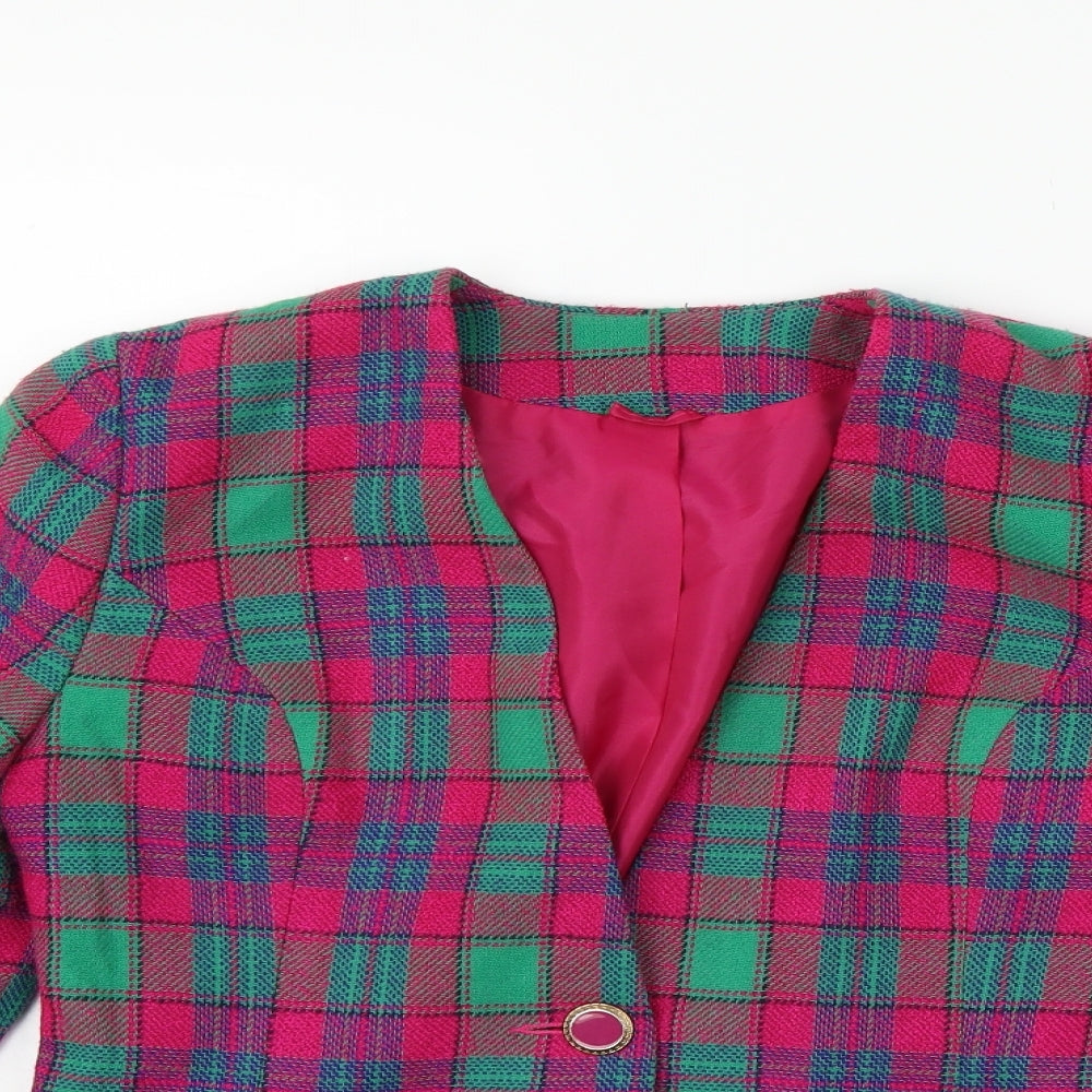 Hamels Womens Pink Check  Jacket  Size 10