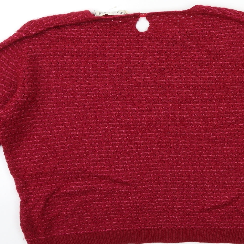 COTE DOLL Womens Red  Knit Pullover Jumper Size M