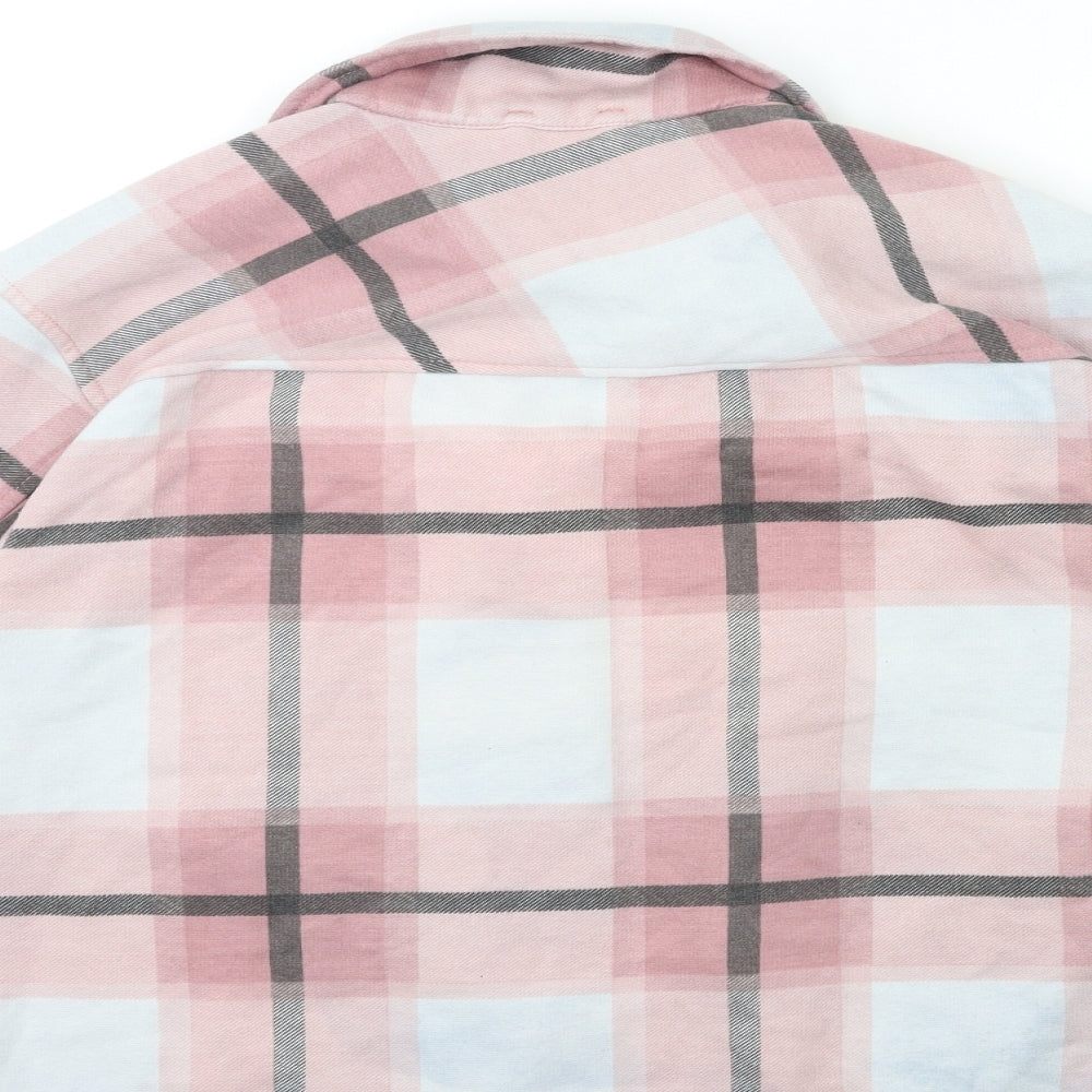 Boohoo Womens Pink Check  Jacket  Size S