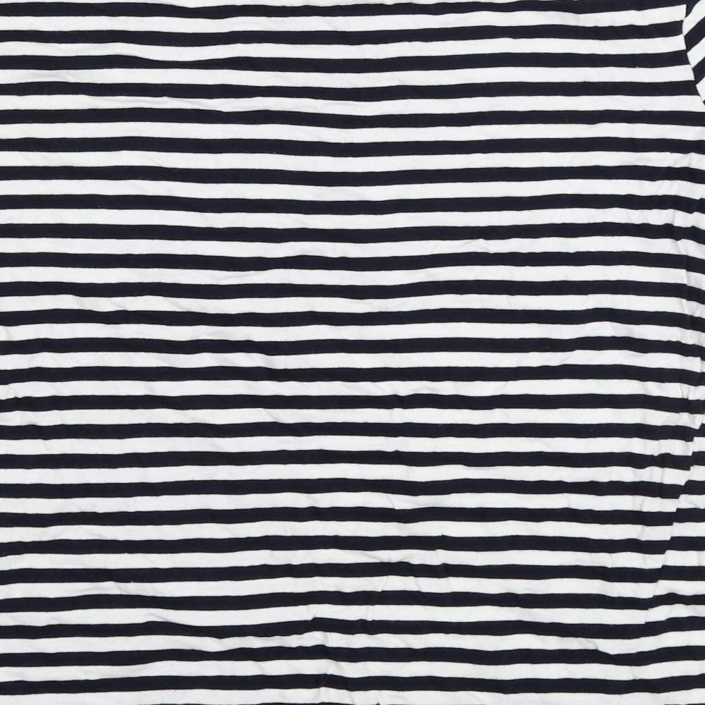 Zara Womens Blue Striped  Basic T-Shirt Size S