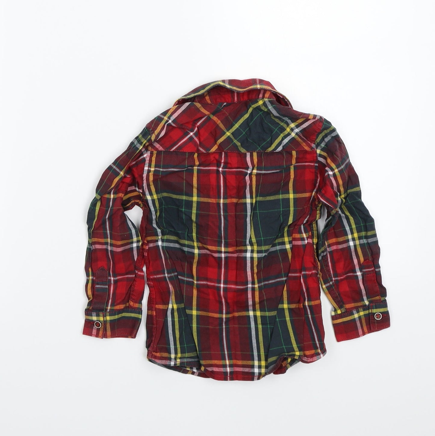 NEXT Girls Red Check  Basic Button-Up Size 24 Months