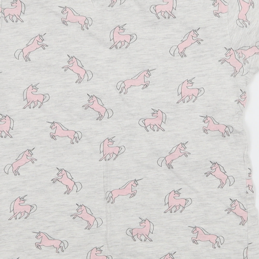 Primark Girls Grey  Jersey Basic T-Shirt Size 5-6 Years