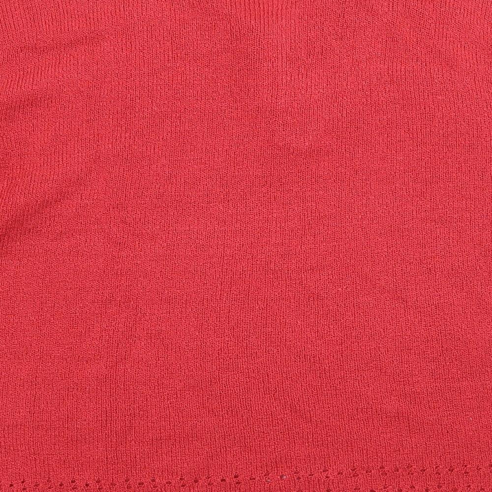 Classic Womens Red  Knit Basic T-Shirt Size 20