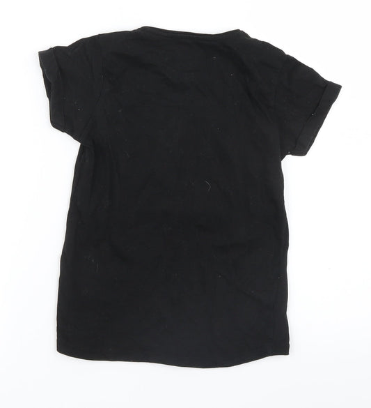 Primark Boys Black   Basic T-Shirt Size 7-8 Years