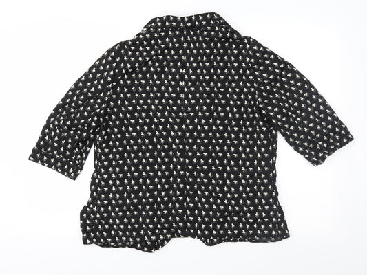 NEXT Womens Black Geometric  Jacket  Size 14