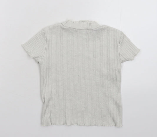 Zara Girls White   Pullover Jumper Size 7 Years