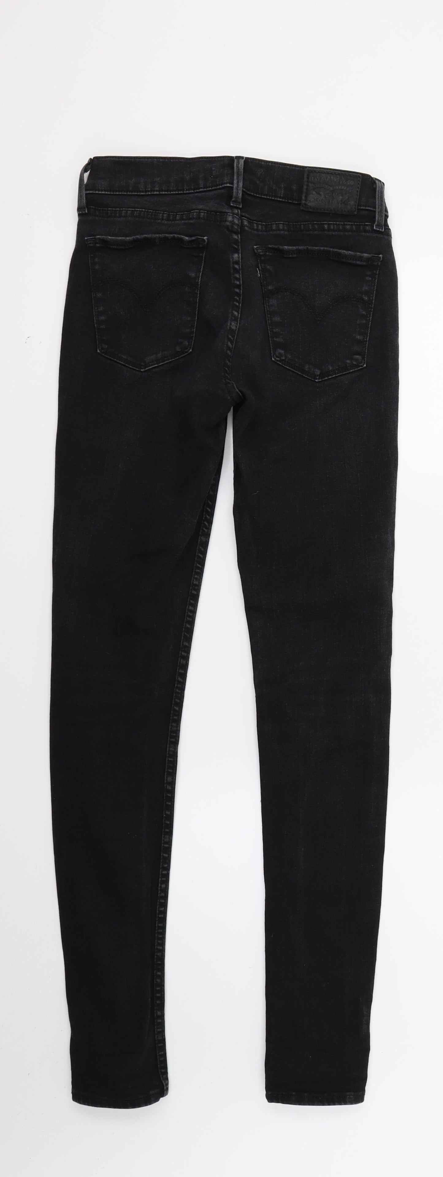 H&M Womens Black  Denim Skinny Jeans Size 27 in L28 in